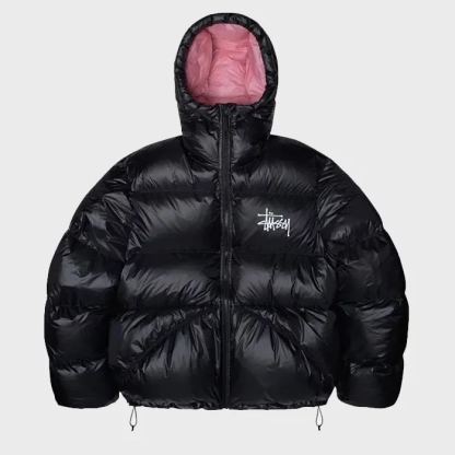 Stussy Black Puffer Jacket