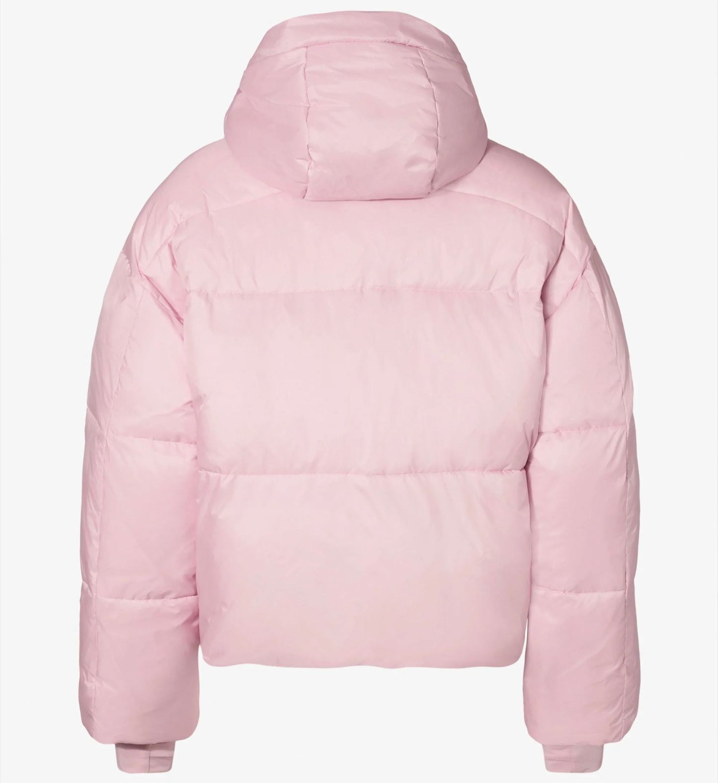 Waterproof Cropped Oversized Ski Jacket in Powder Pink