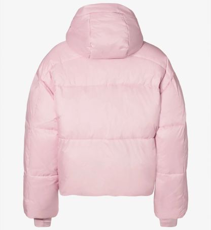 Waterproof Cropped Oversized Ski Jacket in Powder Pink