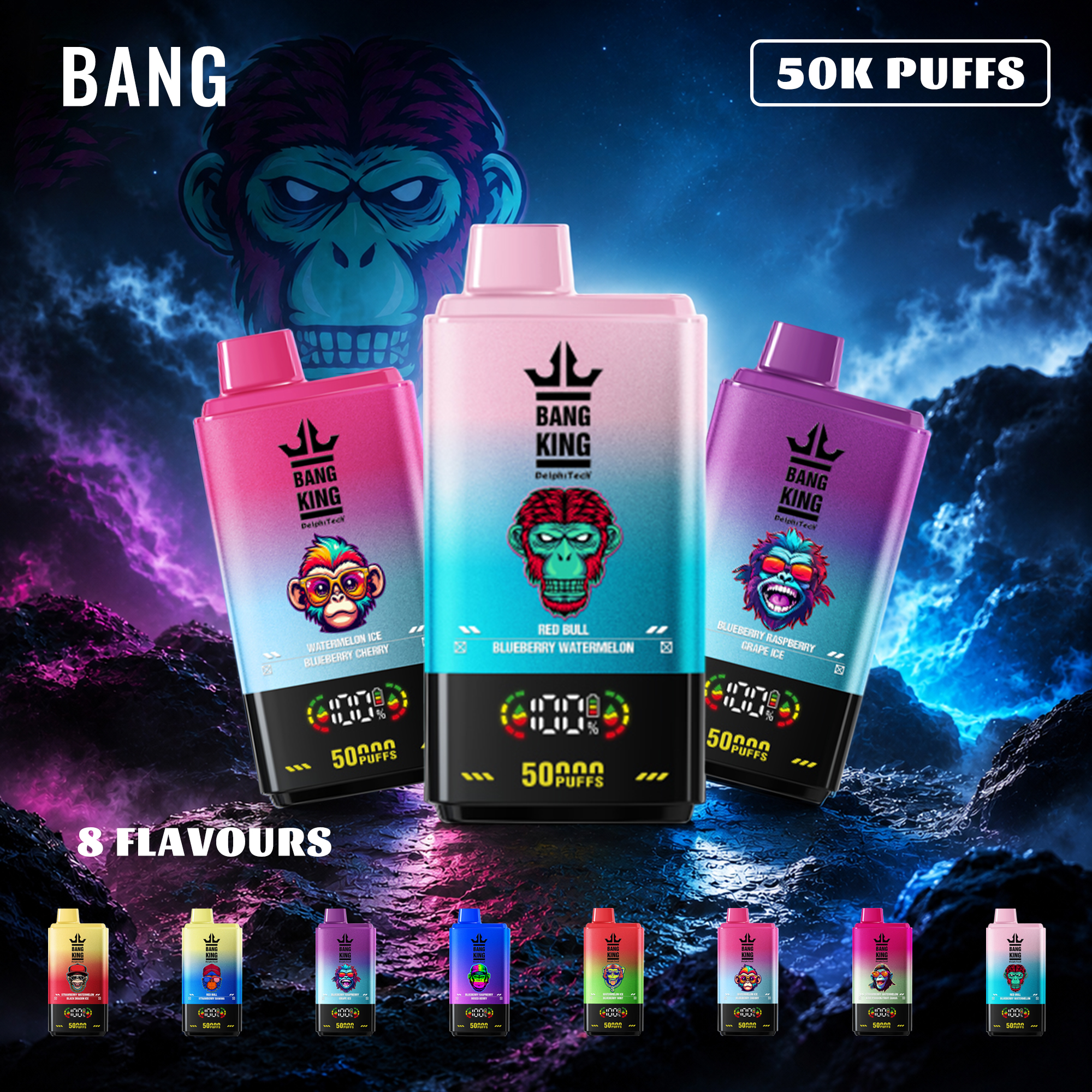 BANGKING 50000 PUFFS 2IN1 flavors disposable vape