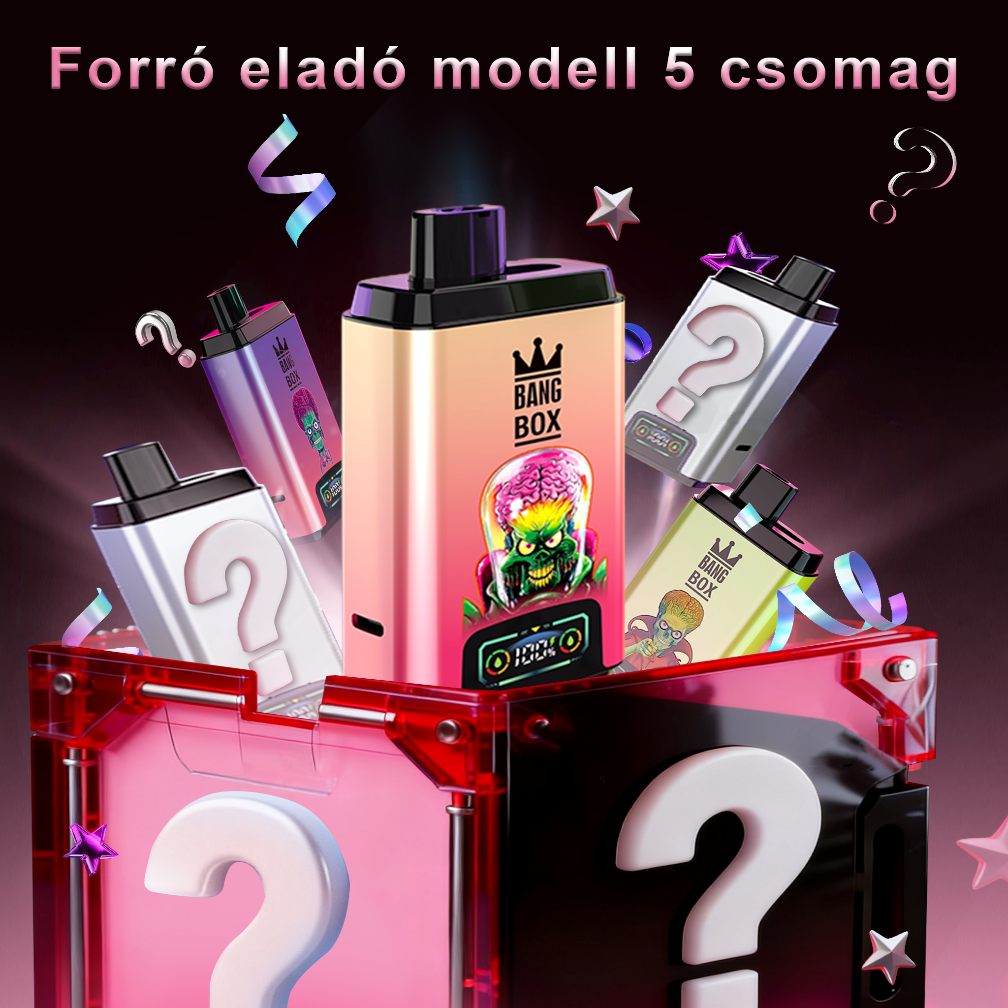 💎5 db-os BANG BOX 50000 Puffs Double Flavor Disposable Vape – Titokdoboz árzuhanás!
