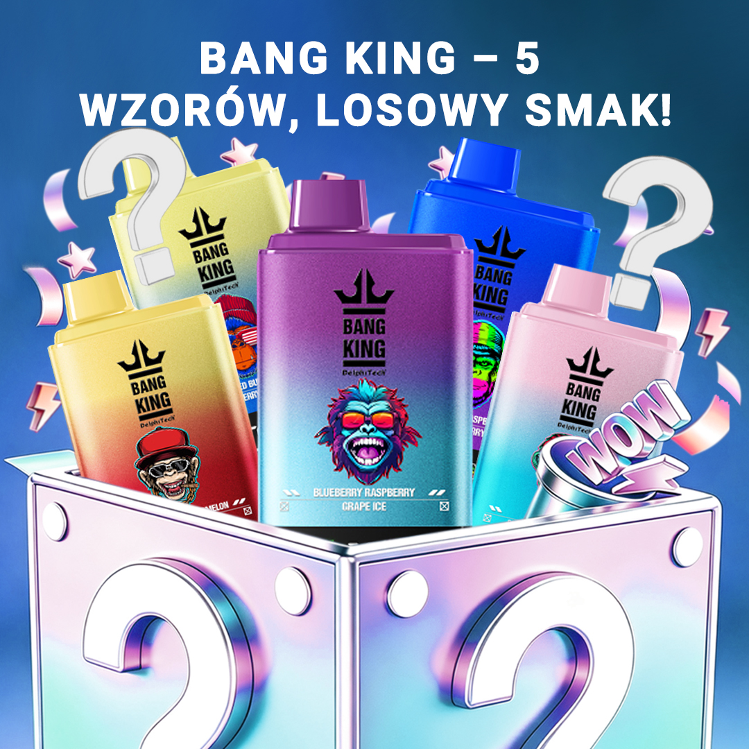 5-pack BANGKING 50K disposable vape mystery box, random flavors for more surprises