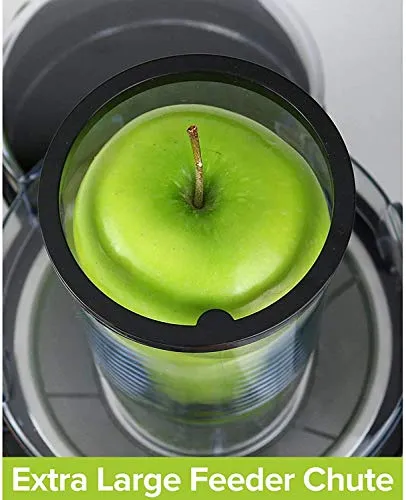 Austria Juicer Ultra Power, Easy Clean Extractor Press Centrifugal Juicing Machine, Wide 3" Feed Chute for Whole Fruit Vegetable, Anti-drip, High Quality, Large, Silver