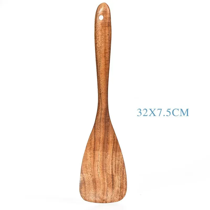 Eco-Friendly Teak Wood Kitchen Spoon Set