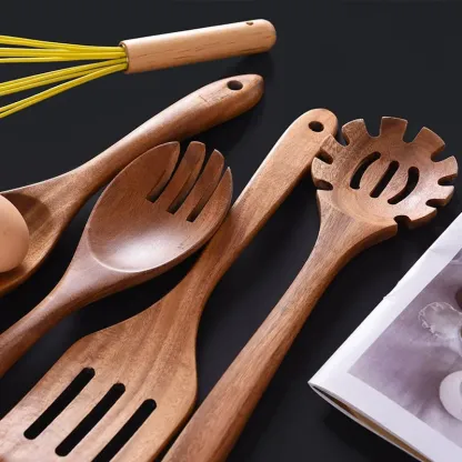 Eco-Friendly Teak Wood Kitchen Spoon Set