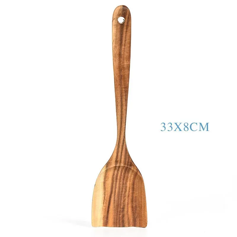 Eco-Friendly Teak Wood Kitchen Spoon Set