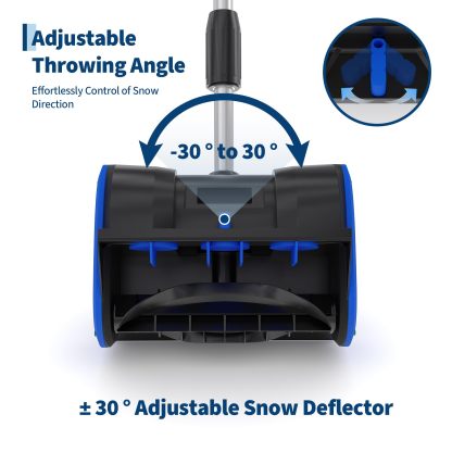 Garvee 12" Cordless Battery Powered Snow Blower - 20V Lightweight with Ergonomic Handle, Detachable Design for Steps and Decks