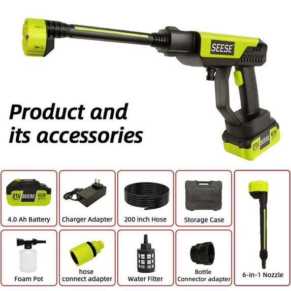 Cordless Pressure Washer and Single Port Charger Base