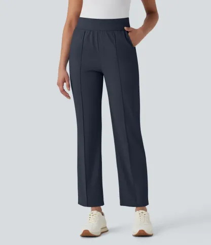 Mid High Waisted Pockets Quick Dry Golf Pants-Golf Tee-UPF40+