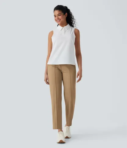 Mid High Waisted Pockets Quick Dry Golf Pants-Golf Tee-UPF40+