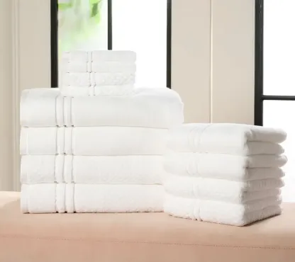 Home Reflections 100% Cotton Solid & Texture 12-pc Towel Set