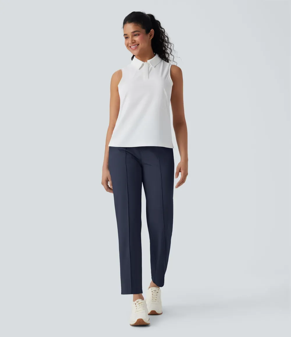 Mid High Waisted Pockets Quick Dry Golf Pants-Golf Tee-UPF40+