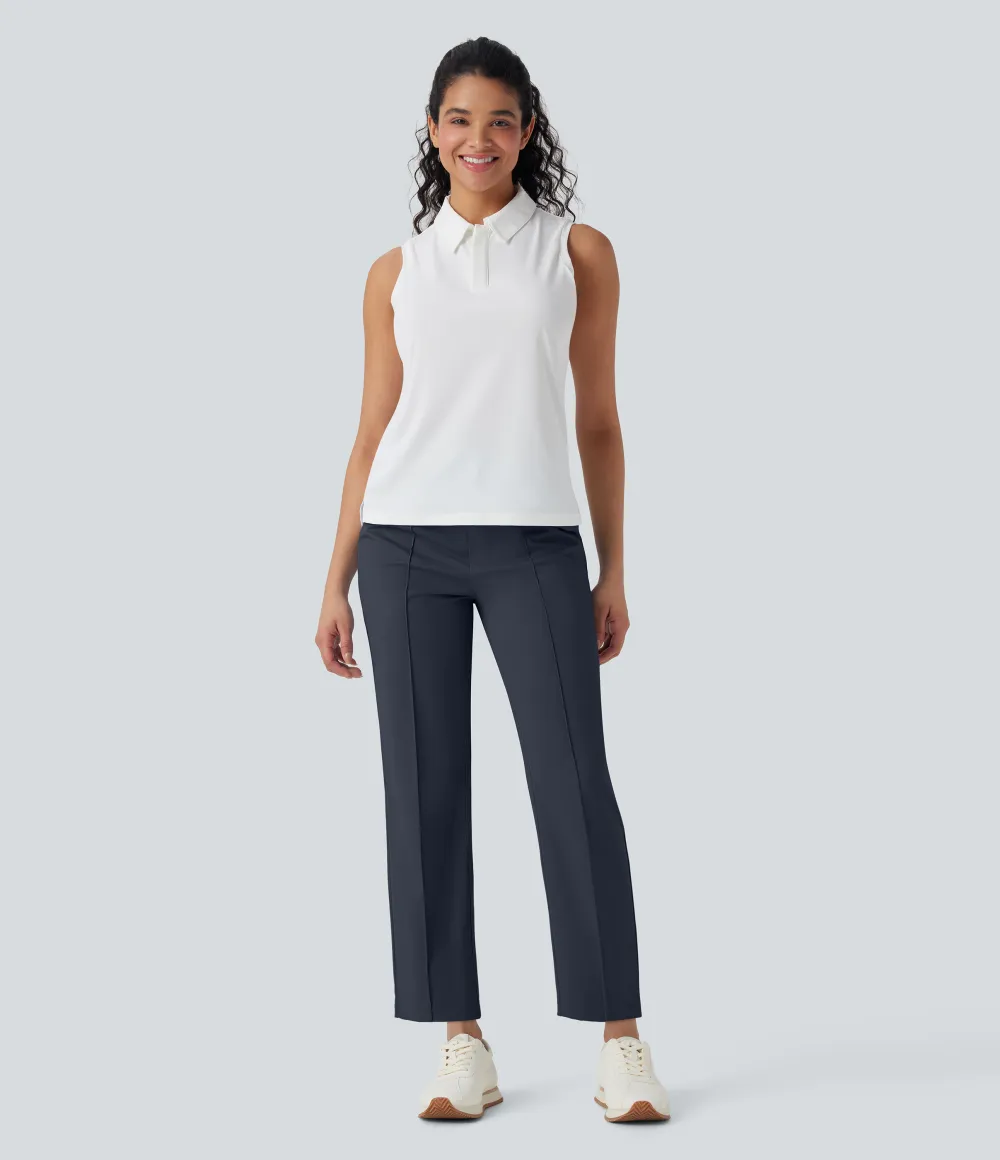 Mid High Waisted Pockets Quick Dry Golf Pants-Golf Tee-UPF40+