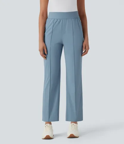 Mid High Waisted Pockets Quick Dry Golf Pants-Golf Tee-UPF40+