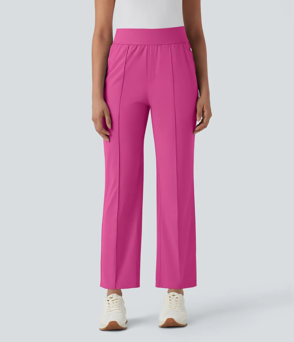 Mid High Waisted Pockets Quick Dry Golf Pants-Golf Tee-UPF40+