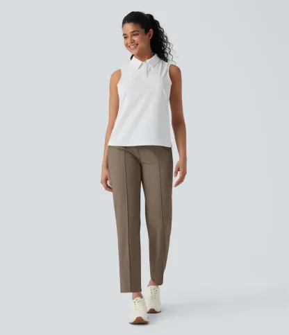 Mid High Waisted Pockets Quick Dry Golf Pants-Golf Tee-UPF40+