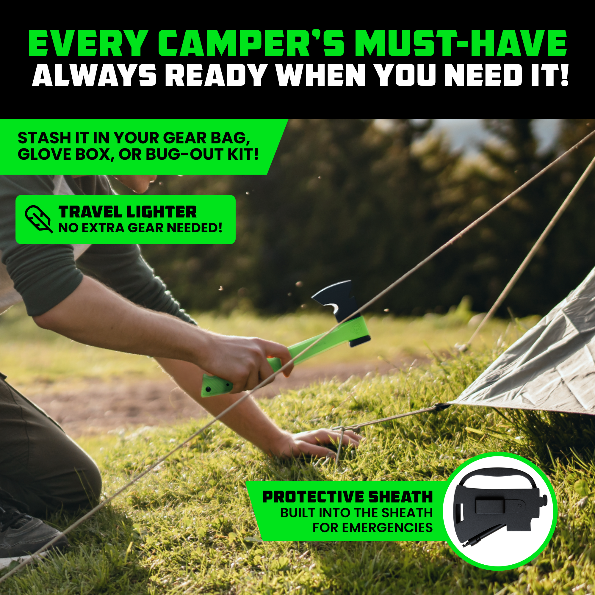 Multi-Tool Camping Hatchet