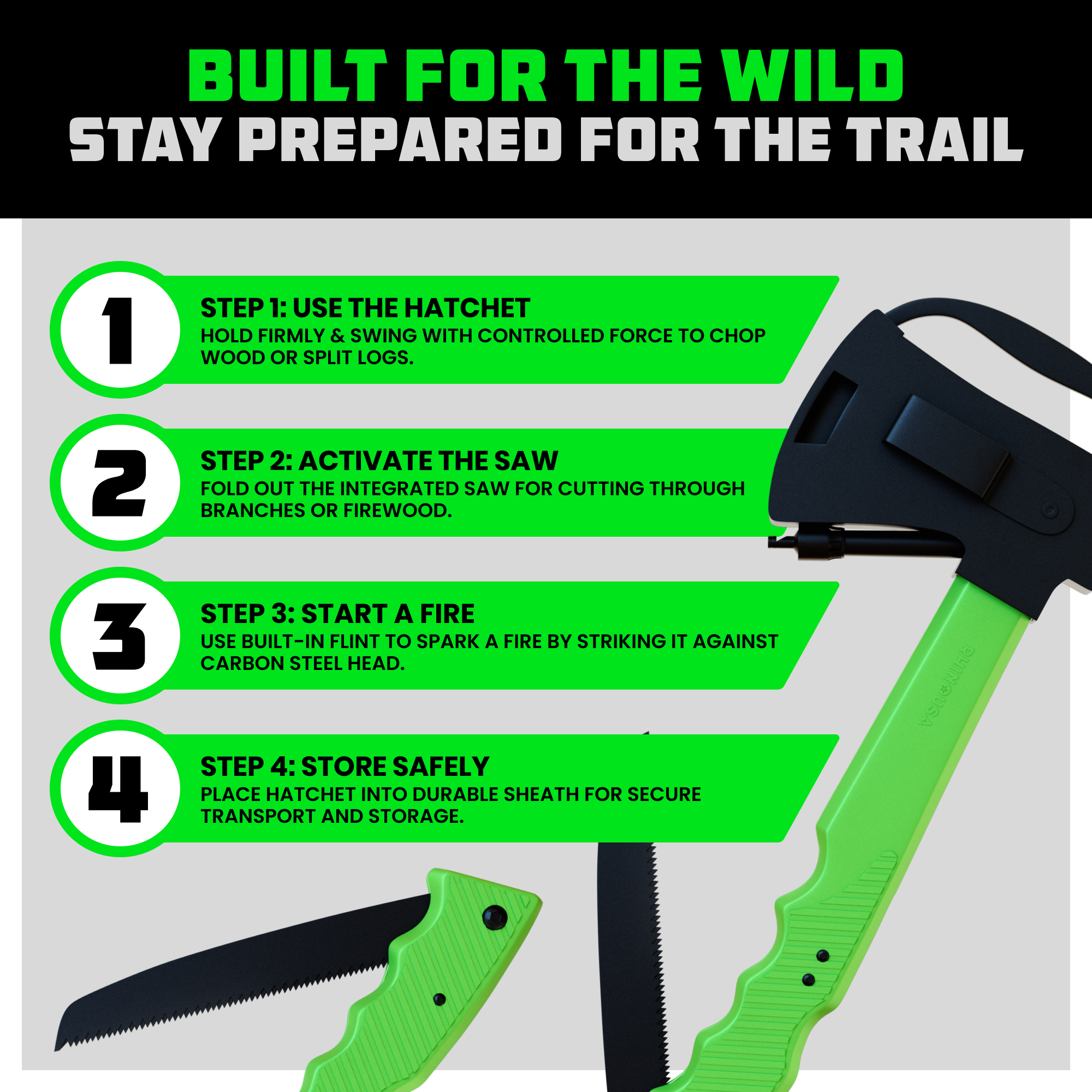 Multi-Tool Camping Hatchet