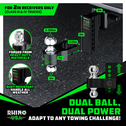 Adjustable Drop Hitch (2" Receivers)