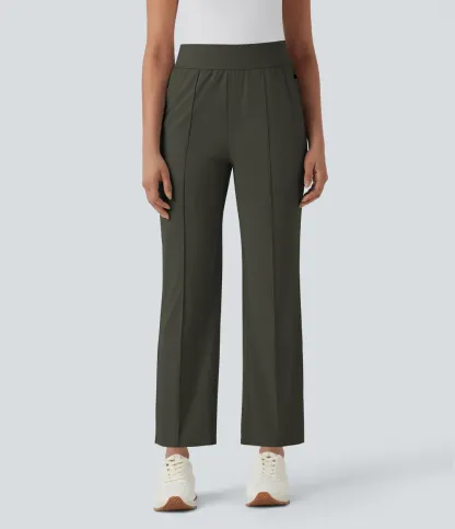 Mid High Waisted Pockets Quick Dry Golf Pants-Golf Tee-UPF40+