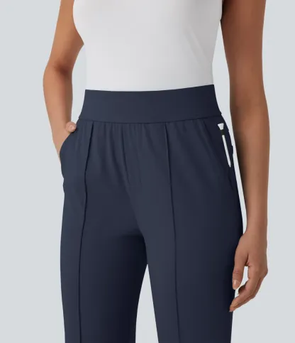 Mid High Waisted Pockets Quick Dry Golf Pants-Golf Tee-UPF40+