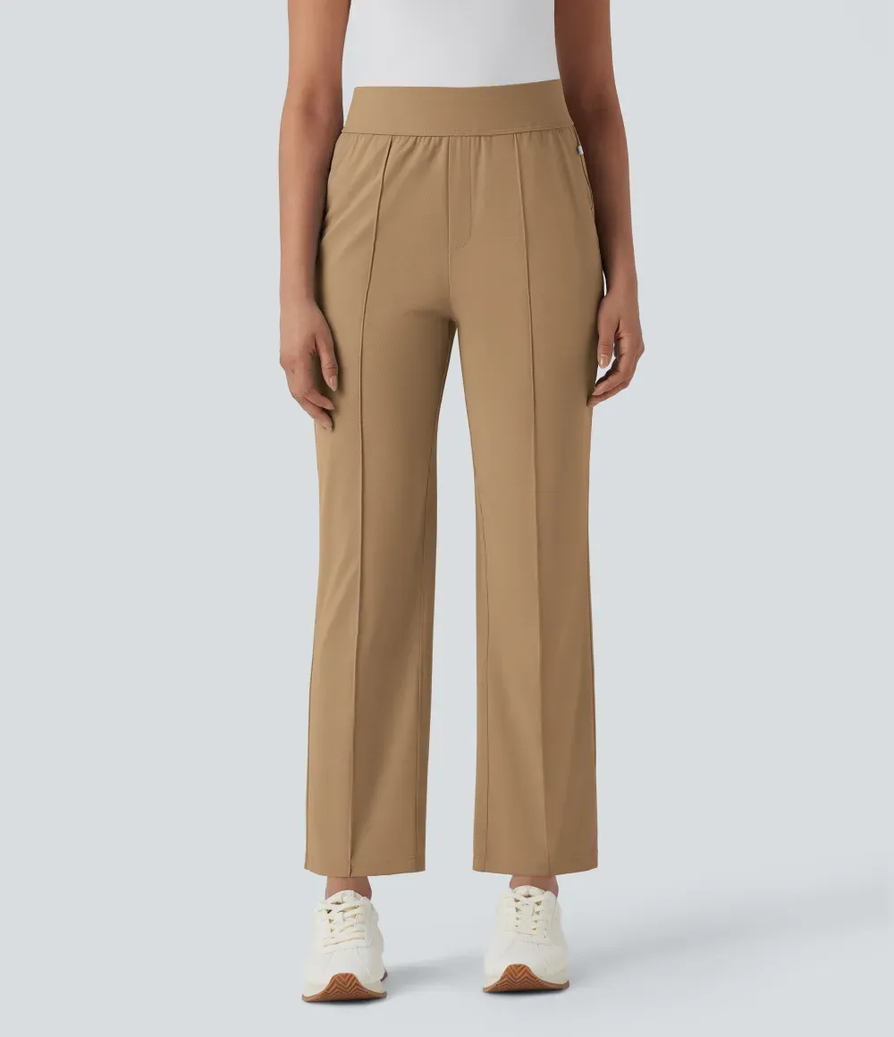 Mid High Waisted Pockets Quick Dry Golf Pants-Golf Tee-UPF40+