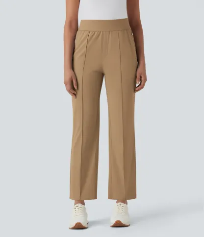 Mid High Waisted Pockets Quick Dry Golf Pants-Golf Tee-UPF40+
