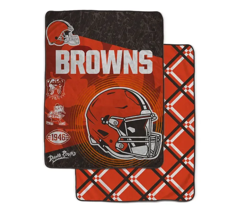 NFL Officially Licensed 60"x80" Fleece & Sherpa Back Throw