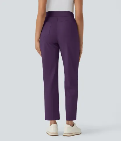Mid High Waisted Pockets Quick Dry Golf Pants-Golf Tee-UPF40+