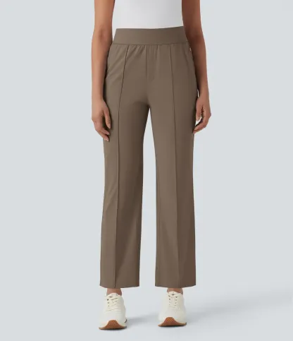 Mid High Waisted Pockets Quick Dry Golf Pants-Golf Tee-UPF40+