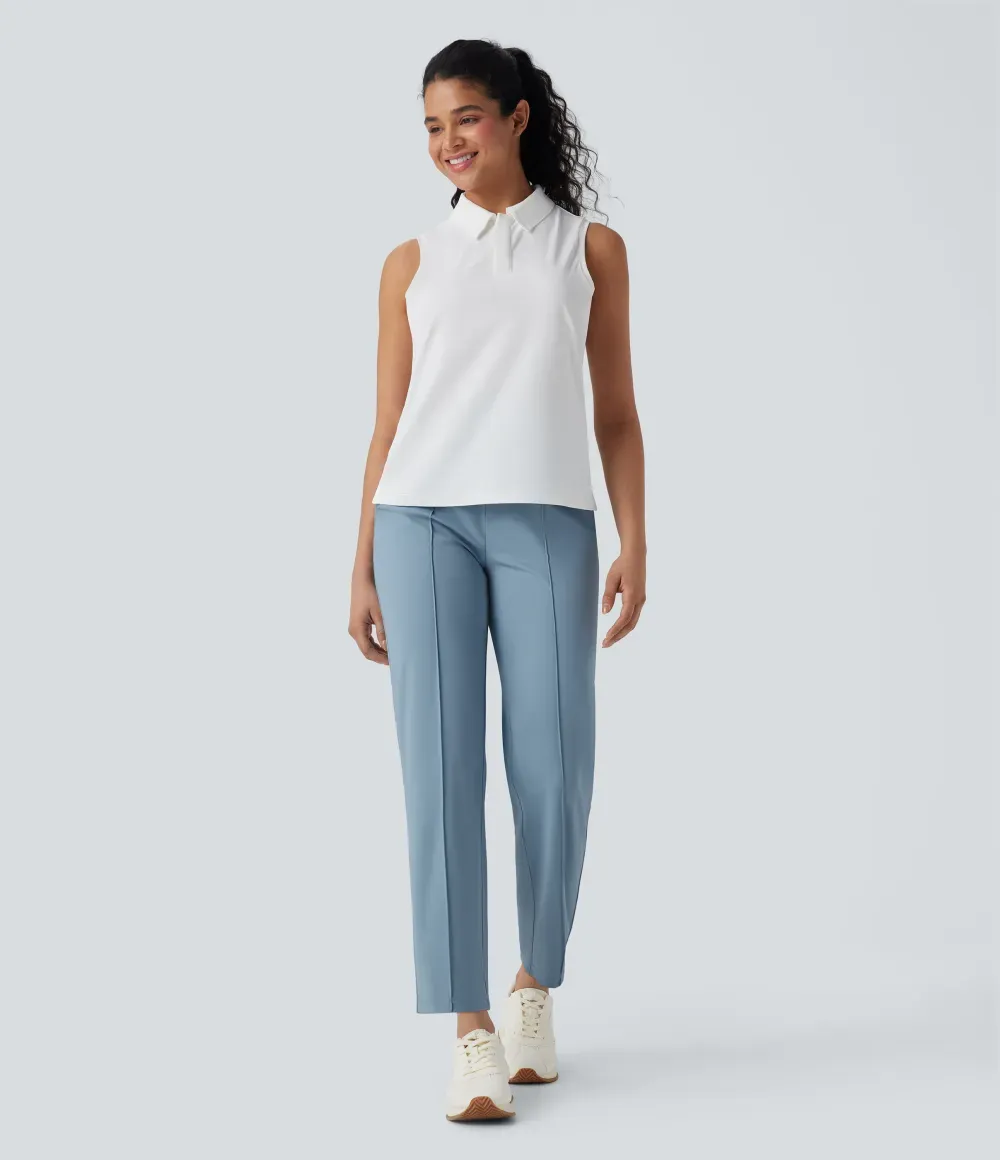 Mid High Waisted Pockets Quick Dry Golf Pants-Golf Tee-UPF40+