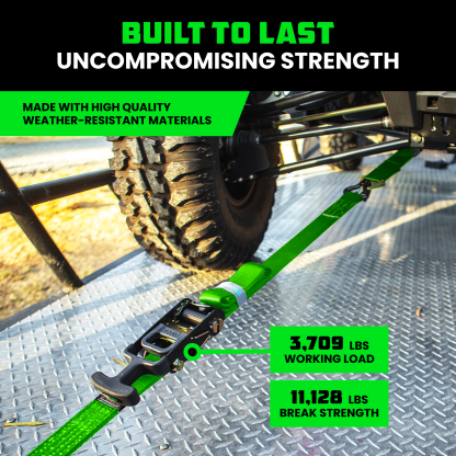 2" x 8' Vehicle Tie-Down Kit (J-Hooks)