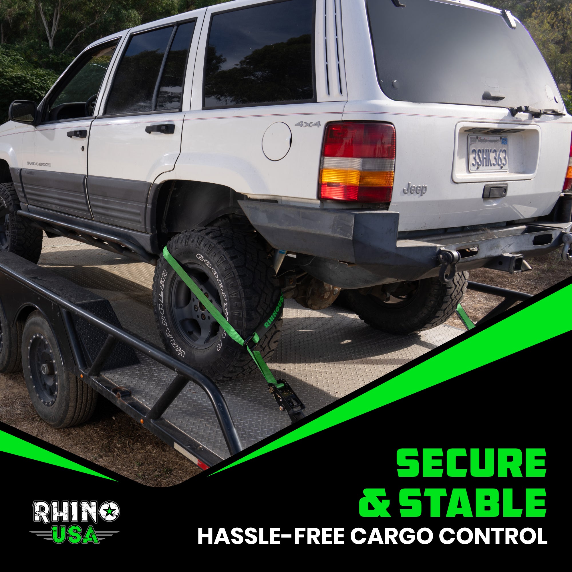 Car Tie-Down Lasso Straps (Flat-Hooks)