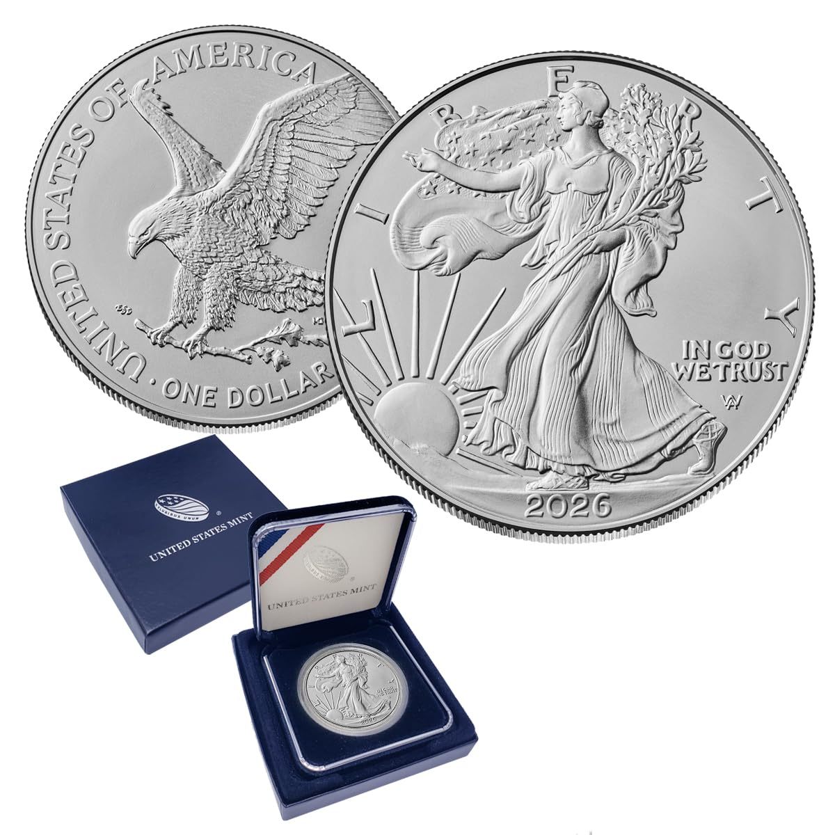 2026 AMERICAN EAGLE ONE OUNCE 99.9% SILVER PROOF COIN (W)