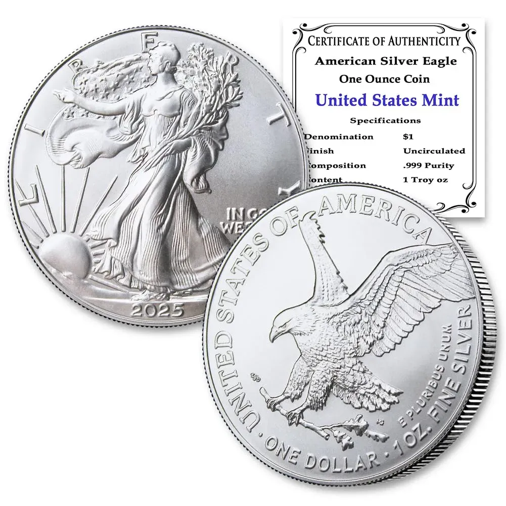 SPECIAL OFFERS 2022～2025 AMERICAN EAGLE 1 OZ 99.9% FINE SILVER COINS (W)