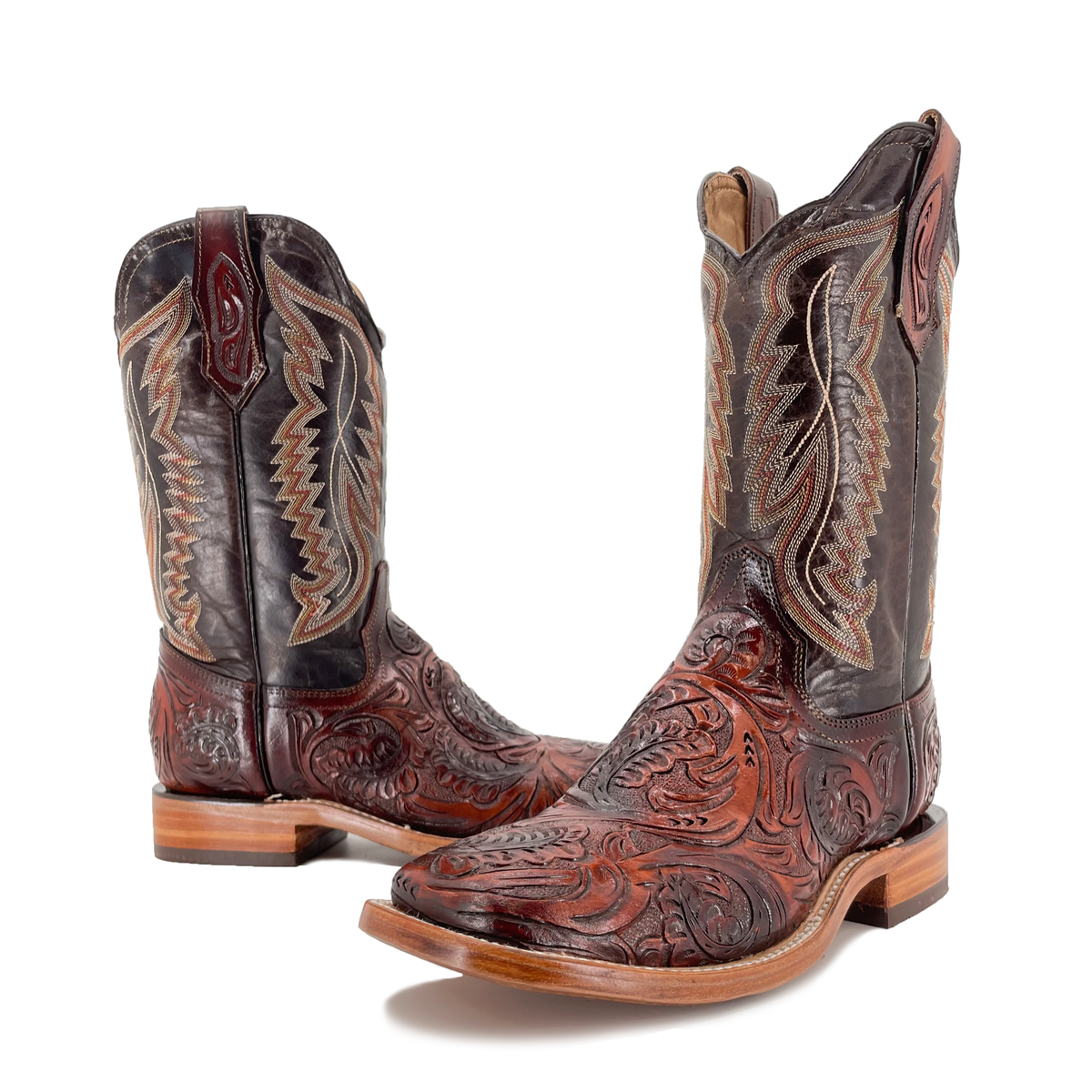 Bulldog Hand Tooled Cowboy Boots