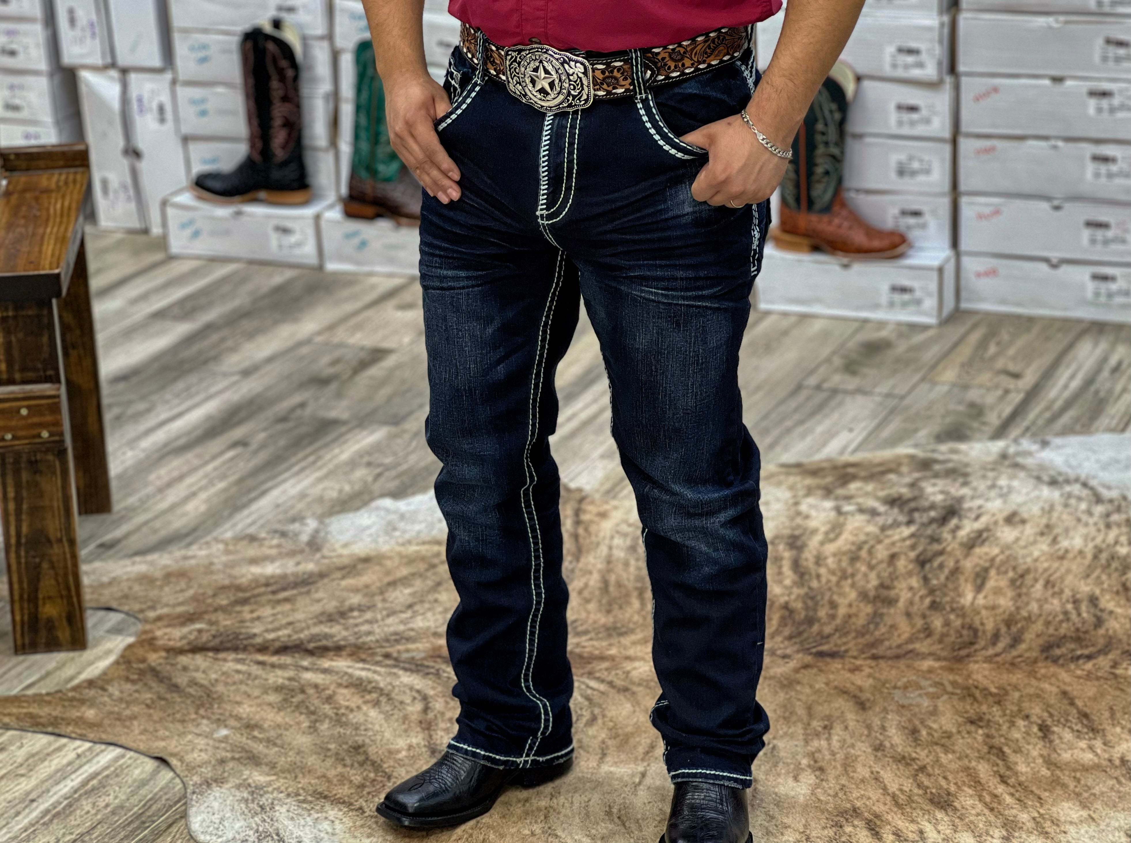 Men’s Dark Blue Jeans-147 