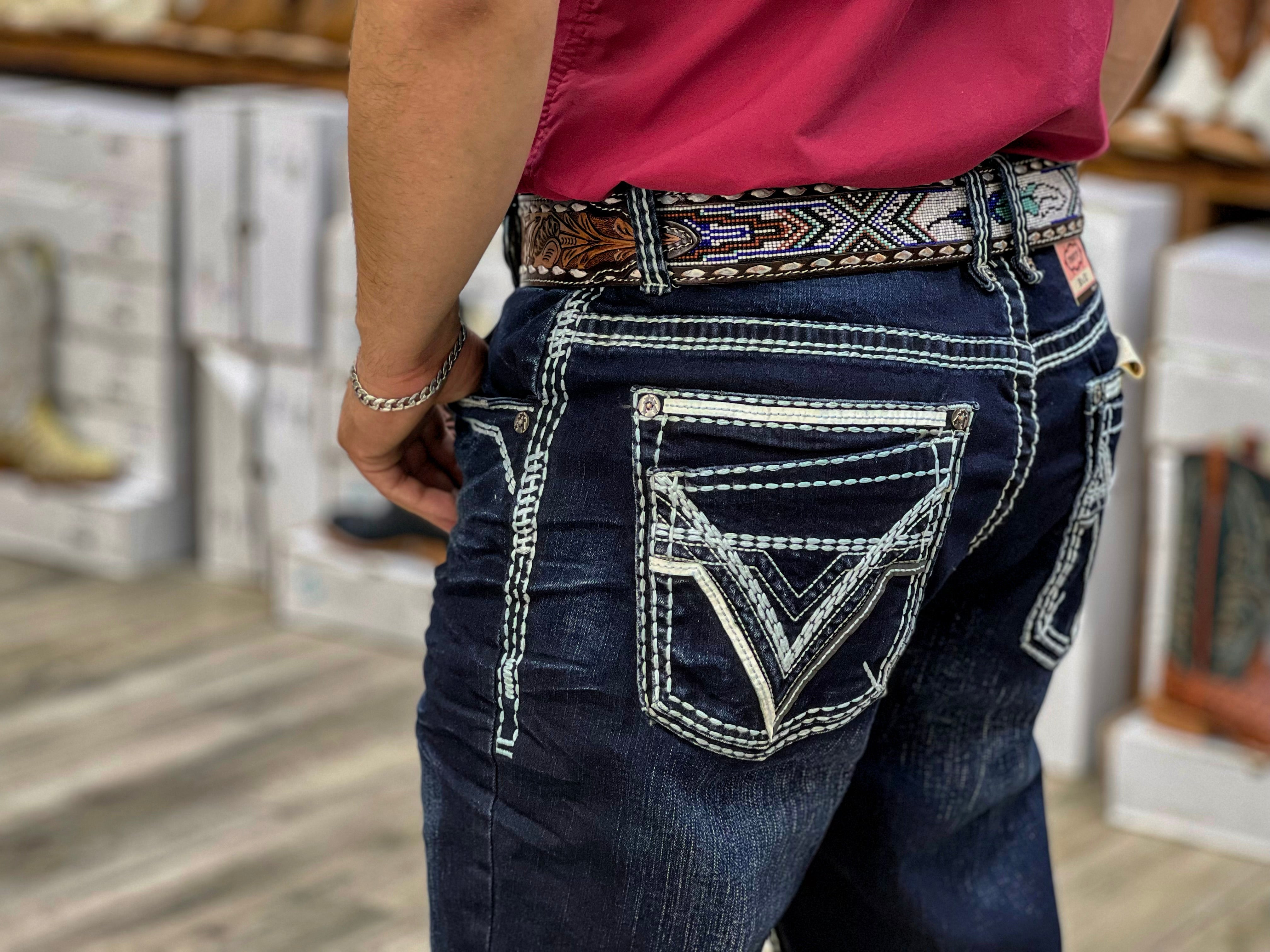 Men’s Dark Blue Jeans-147 