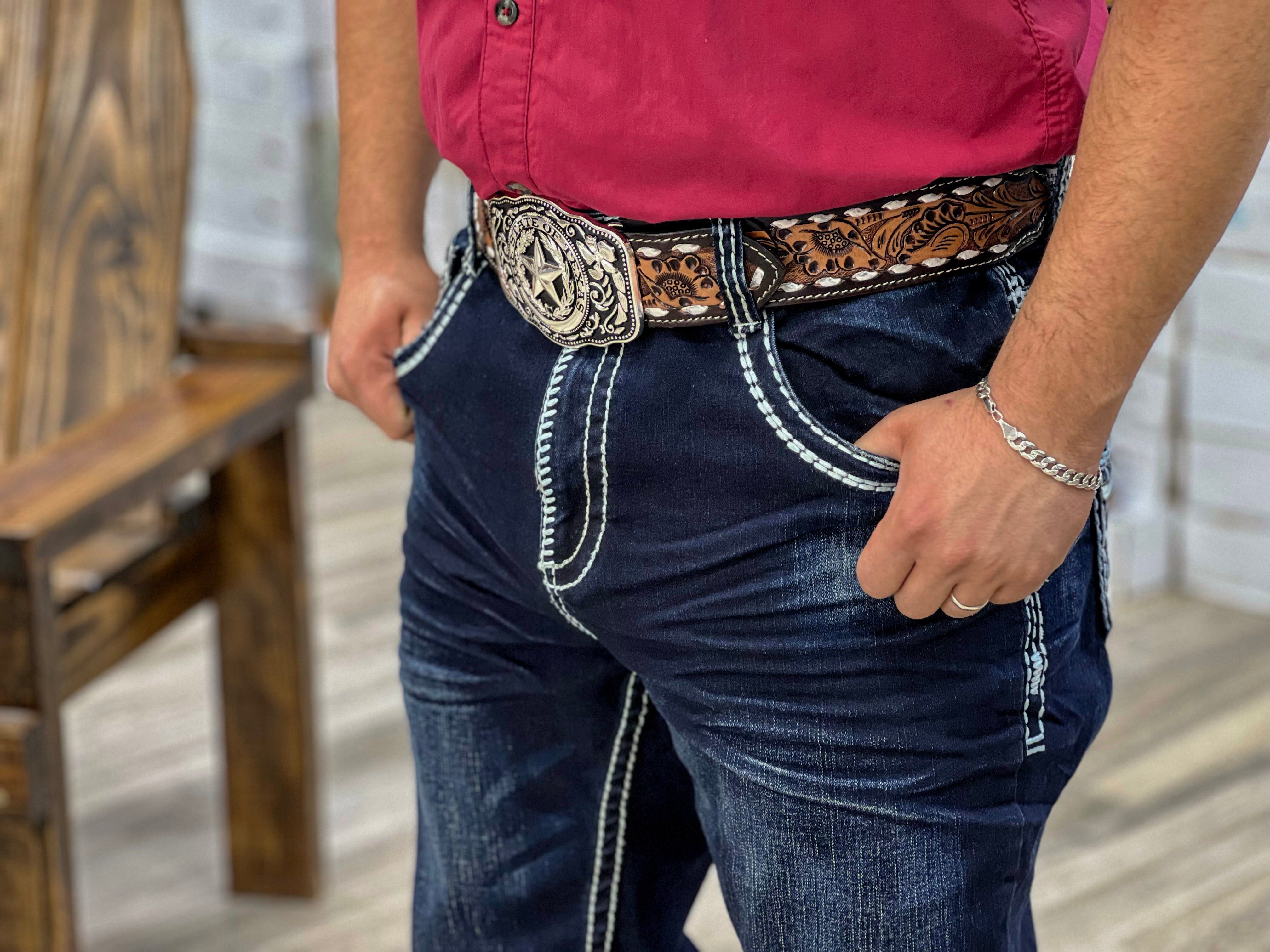 Men’s Dark Blue Jeans-147 