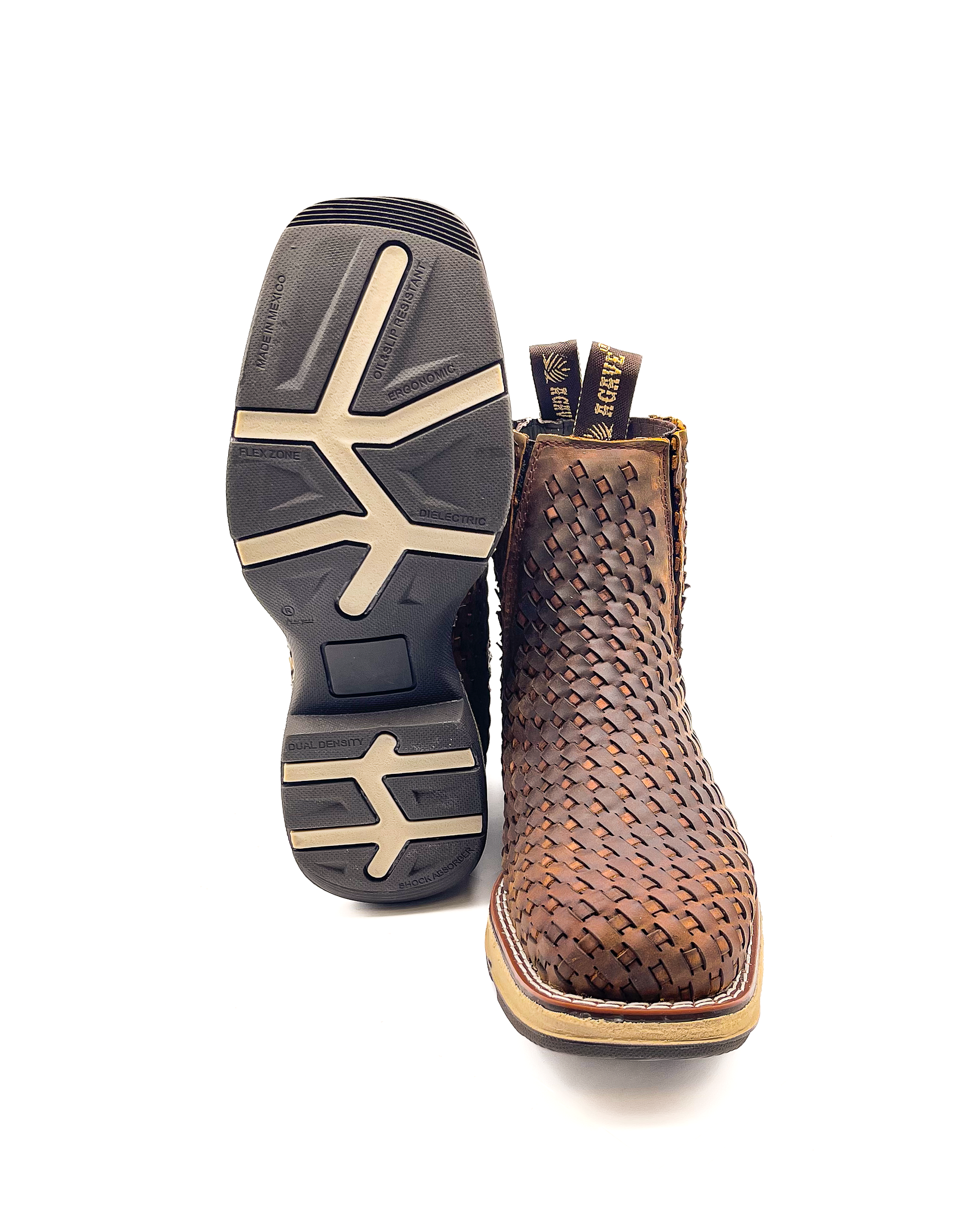 Whiskey Knitted Rubber Sole Ankle Boots