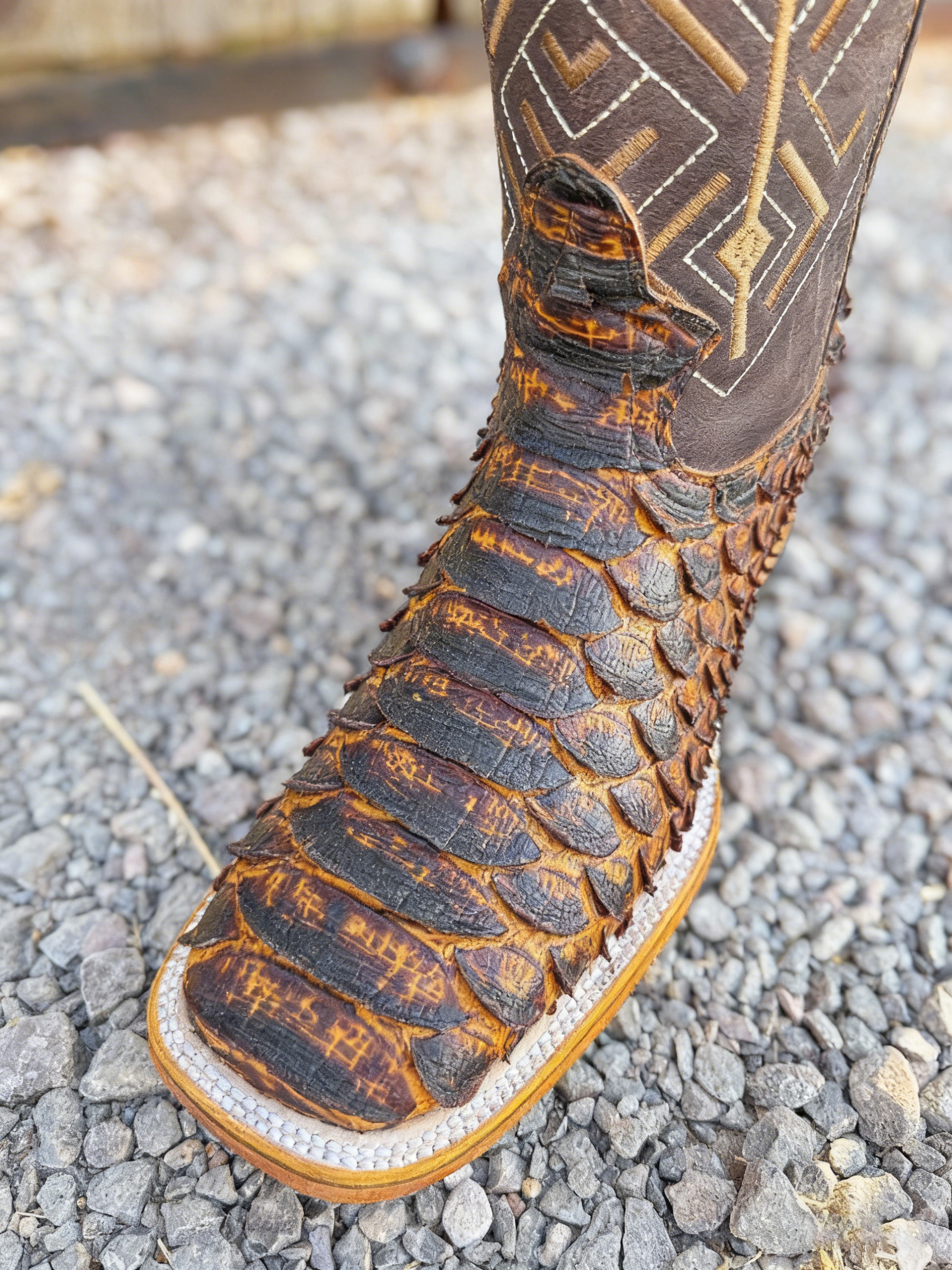 Cowboy Boot Python Mega Honey