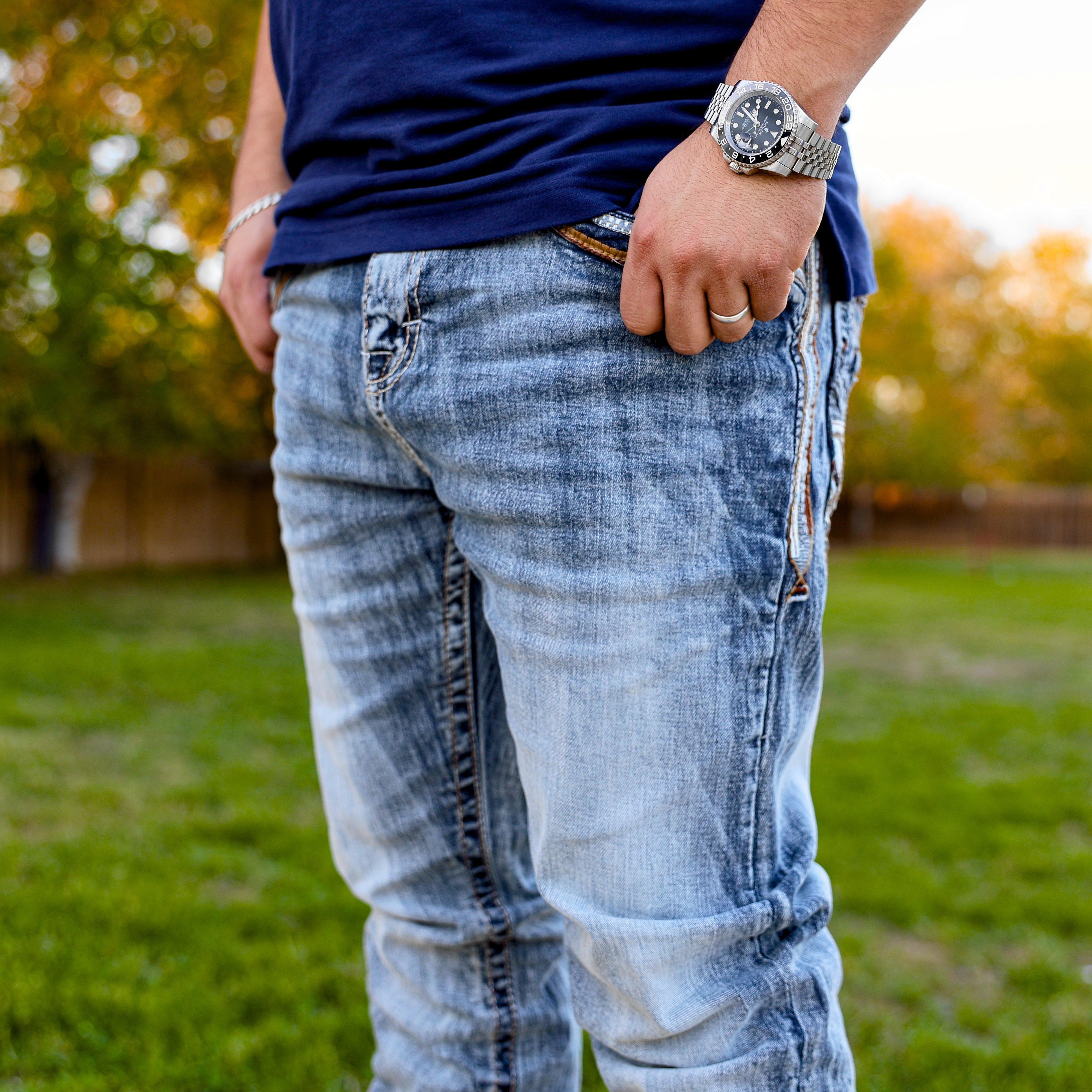 Men’s Straight Fit Blue Jean-048