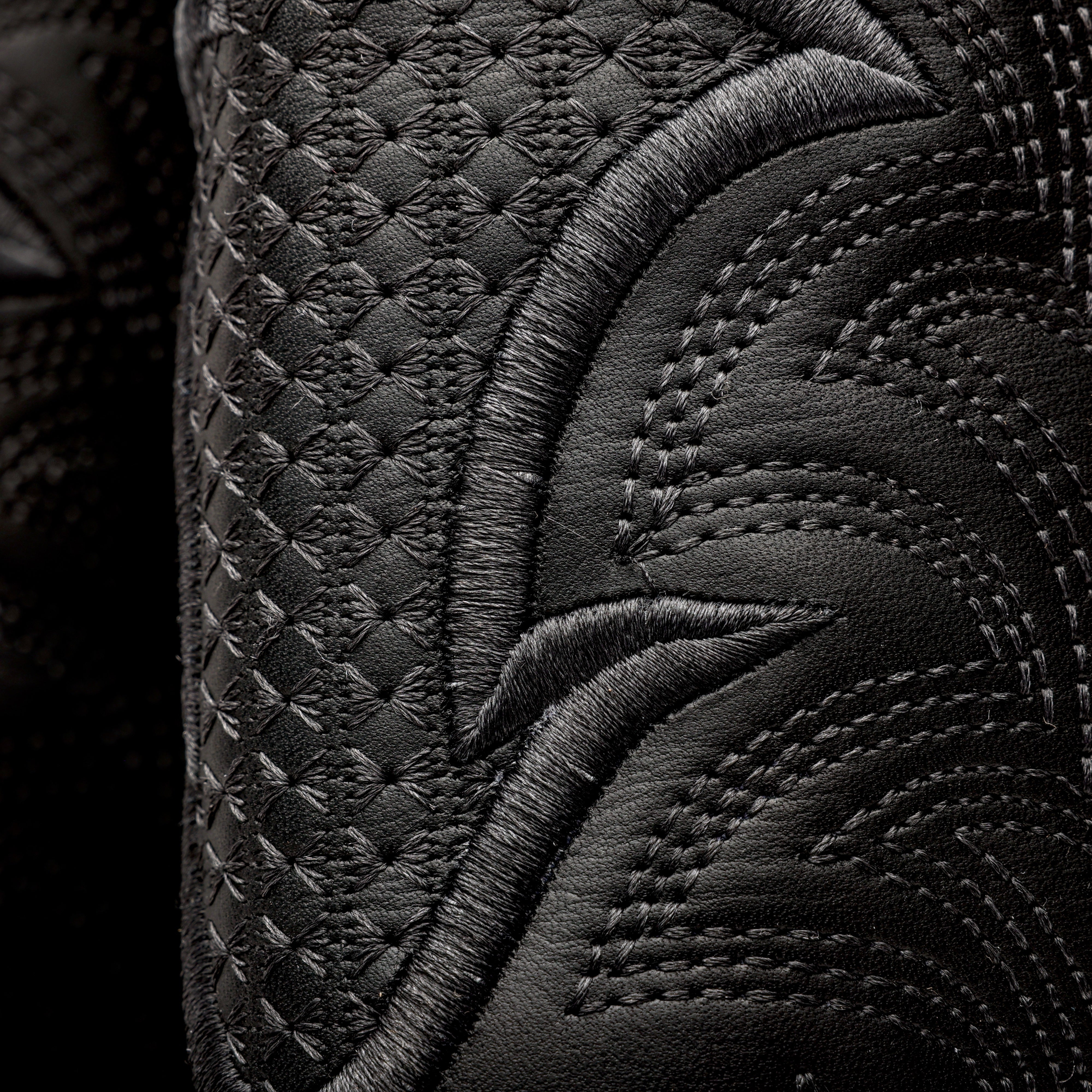 Midnight Grey Jumbo Pirarucu Square Toe Leather Boots