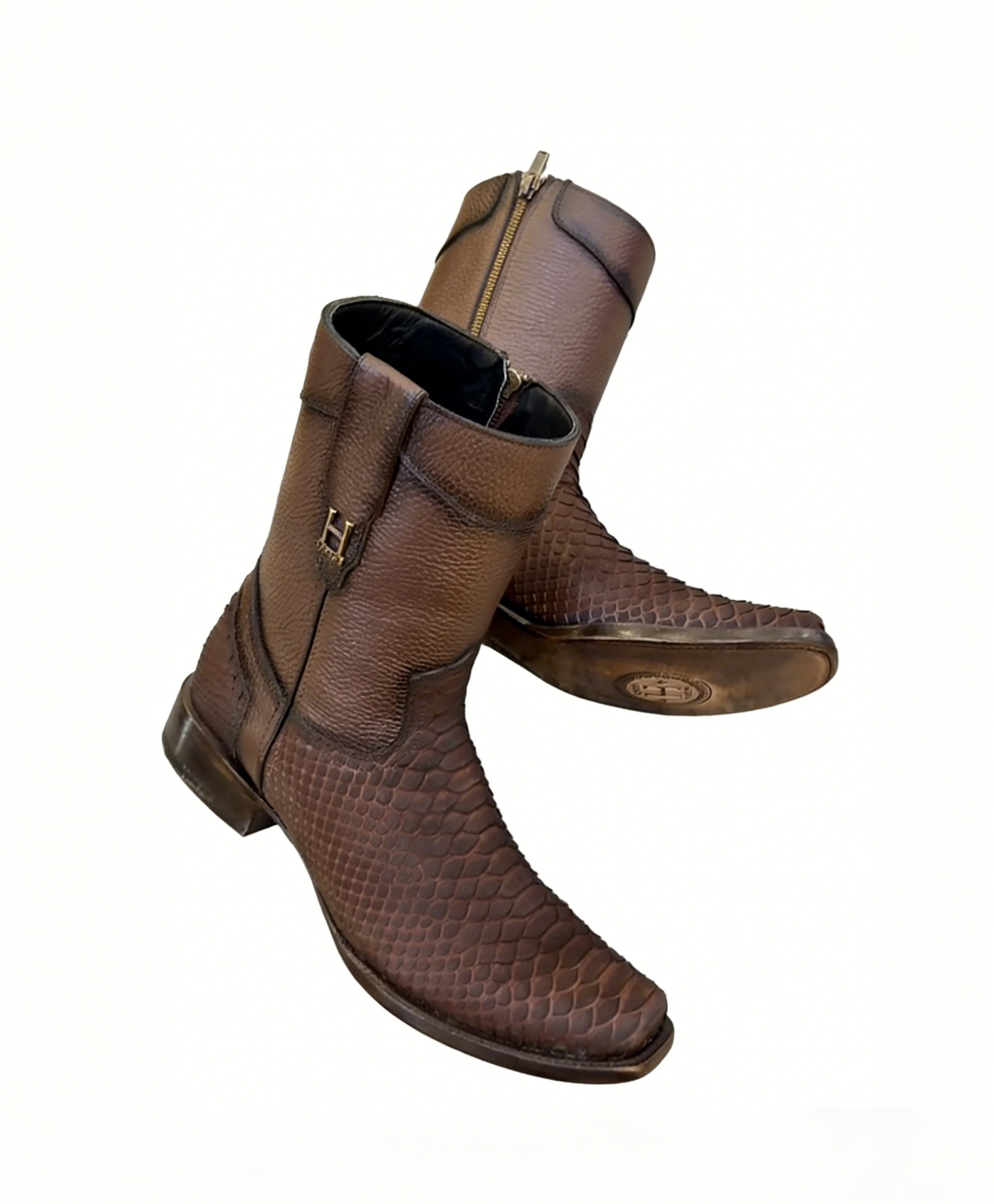 New Handmade Exotic Python Leather Boots