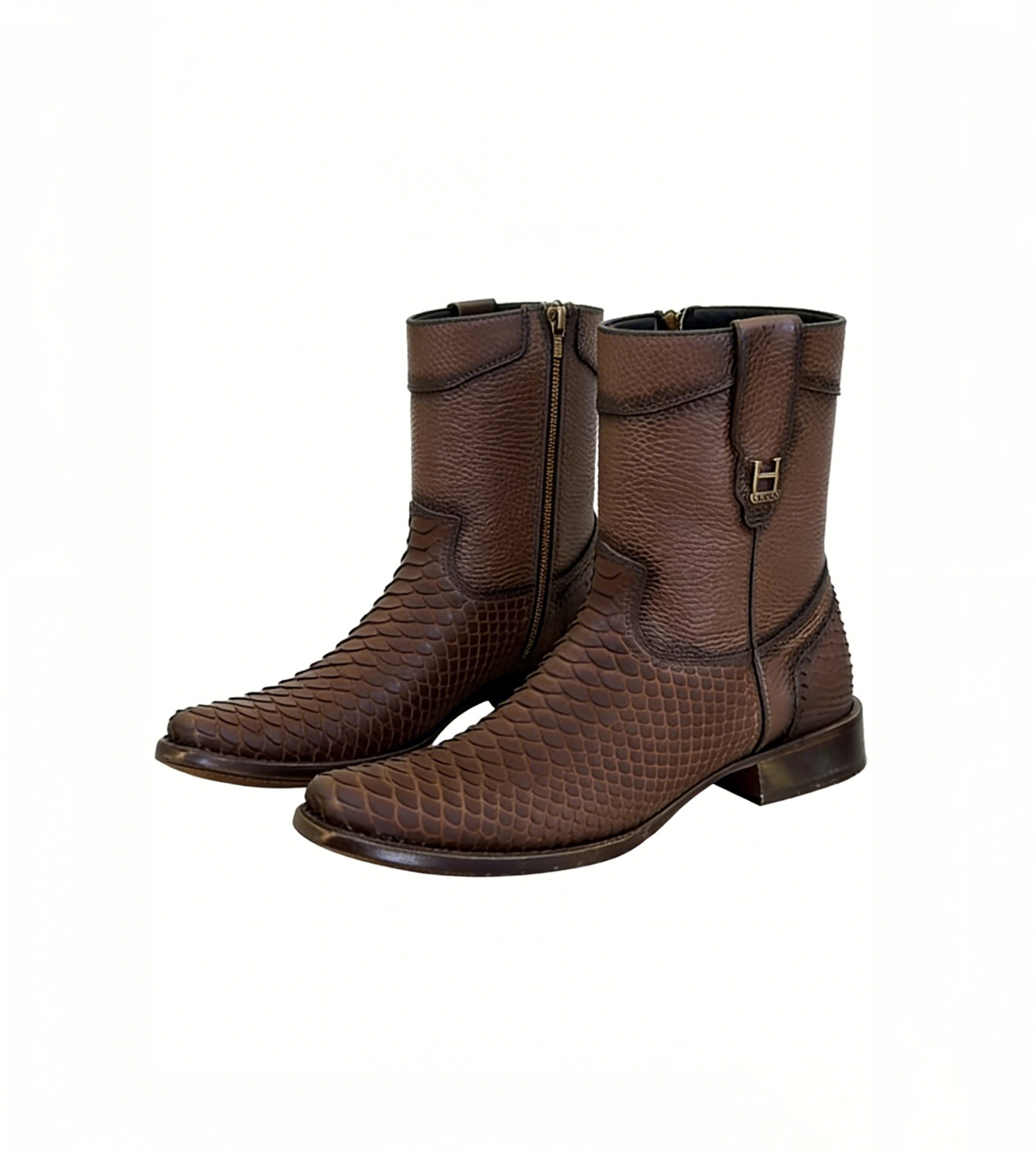 New Handmade Exotic Python Leather Boots