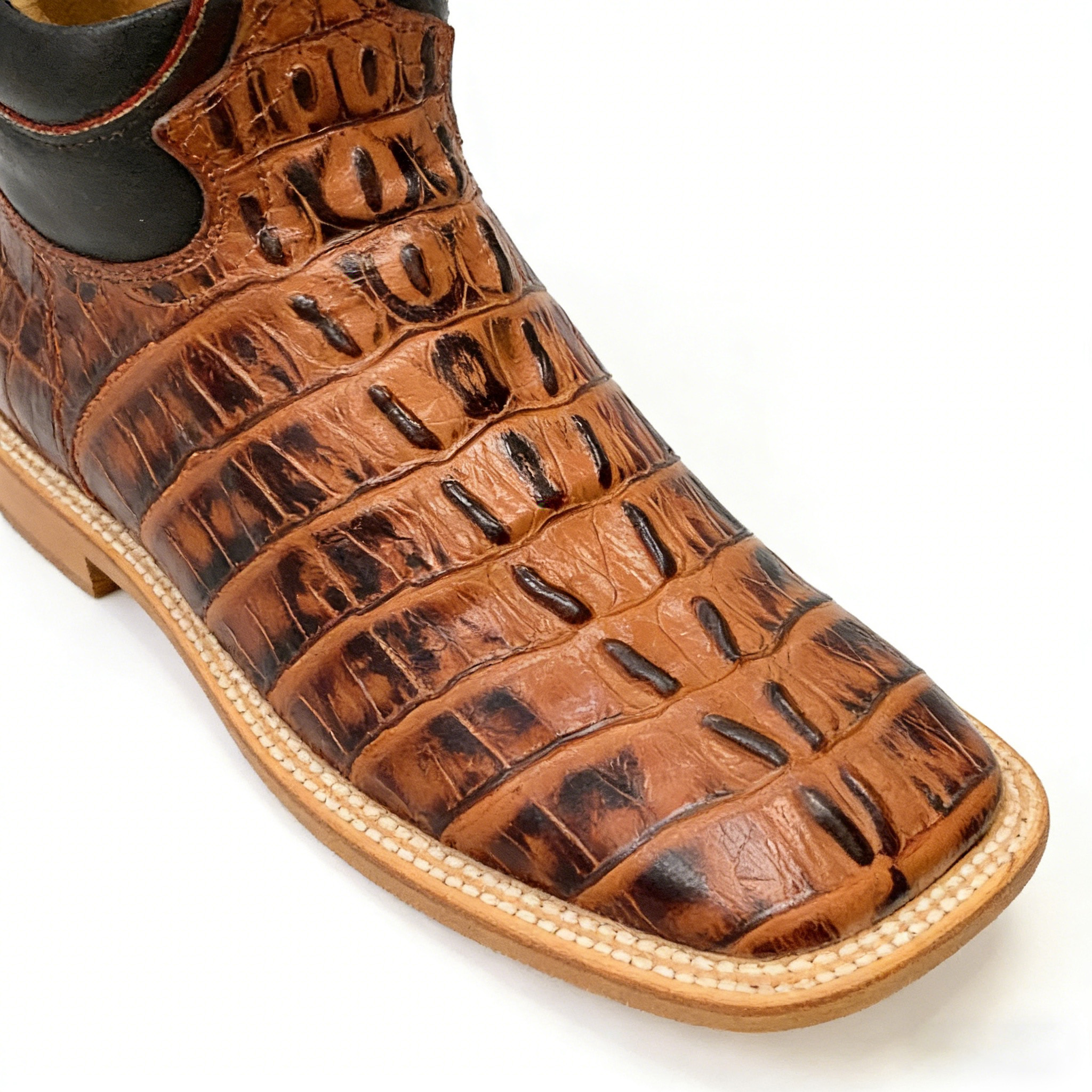 Alligator Print  Square Toe Western Cowboy Boots