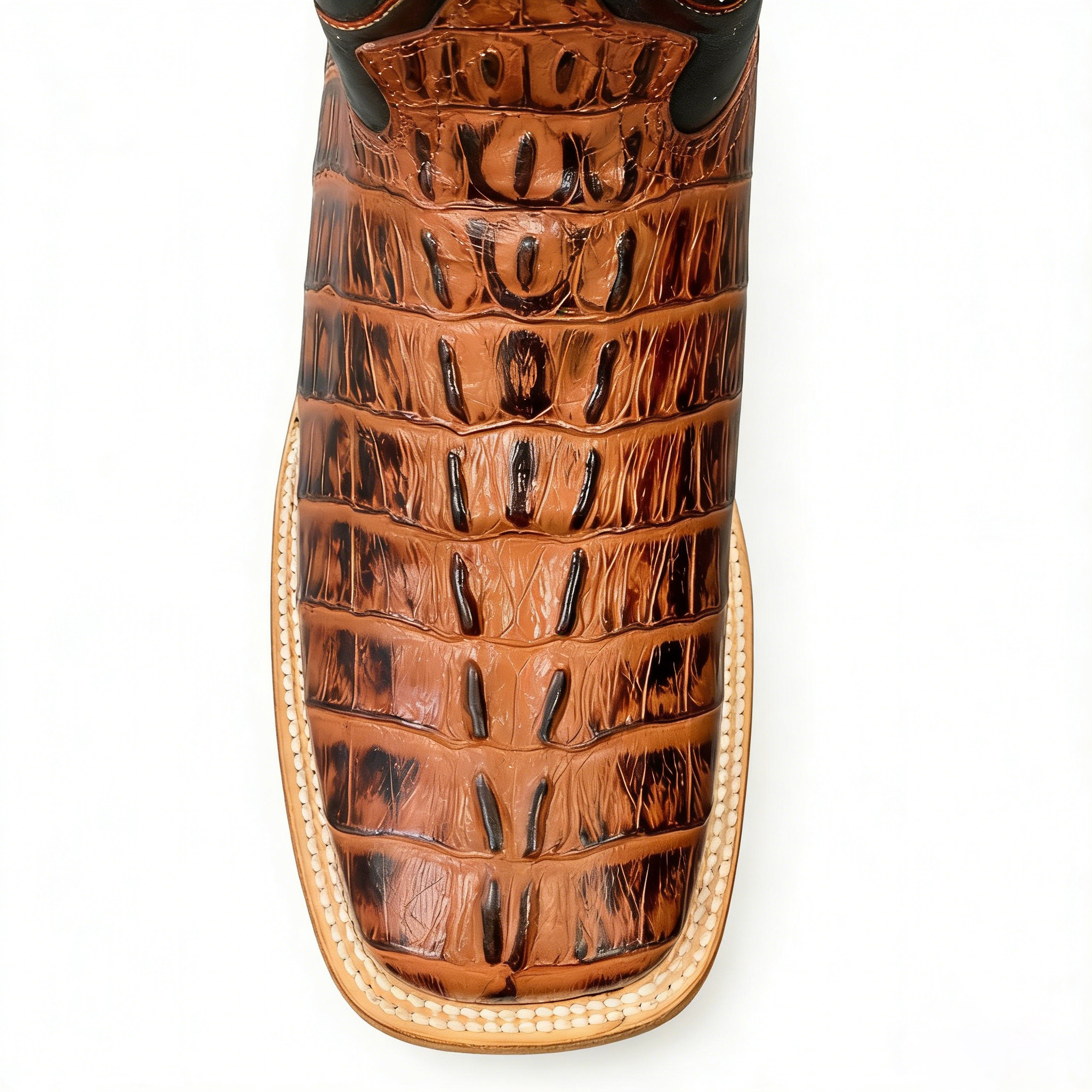 Alligator Print  Square Toe Western Cowboy Boots