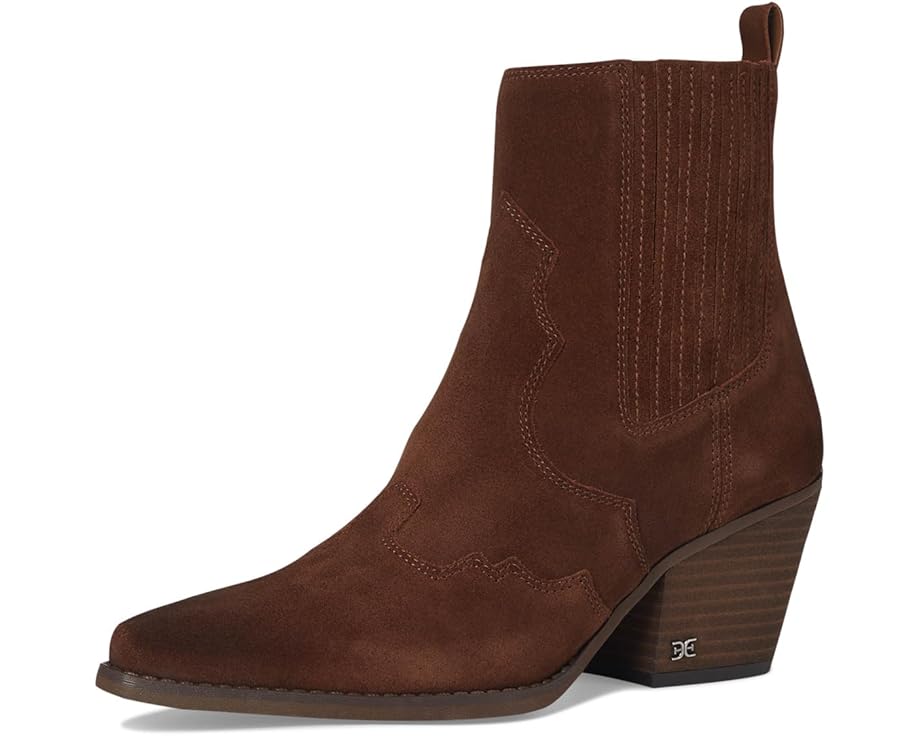 Western Suede Ankle Cowgirl Boots
