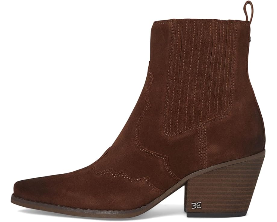 Western Suede Ankle Cowgirl Boots