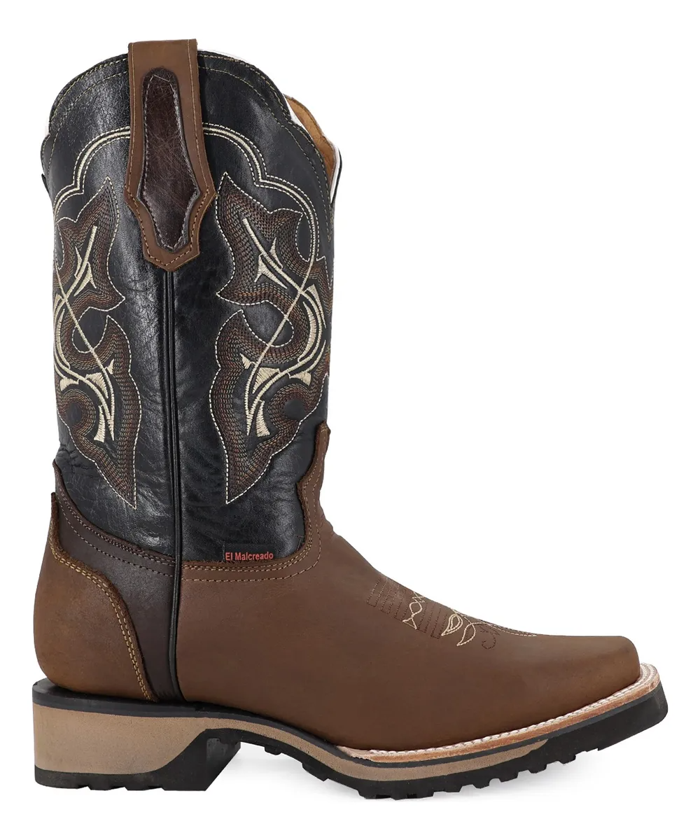 Black Square Toe Cowboy Boots